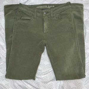 Green American Eagle Jeggings